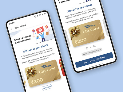 Gift card carousel gift card referral