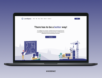 Landing page | Web design blue creative design digitaldesign landingpage minimal minimalism simply ui uidesign uiux userinterface ux visualdesign webdesign website