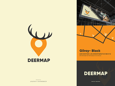 deermap creative logo design illustration