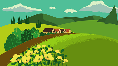 Scenery natural scenery vector