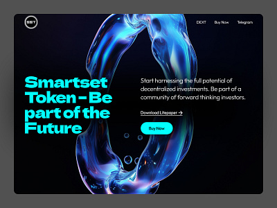 Smartset Token Landing Page landing page web design