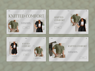 Design concept for the shop knitted clothes clothes design design concept graphic design hacks home page knitted knitted clothes ui ux