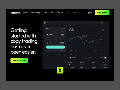 Trading Blockchain Landing Page landing page web design