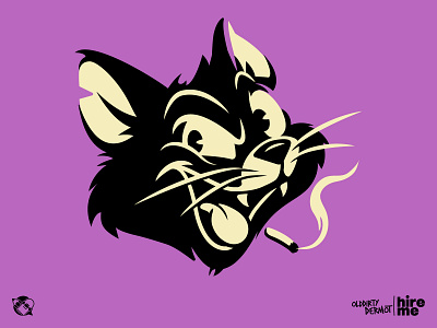 Meow! cat character design design graphics illustration t shirt design tee design vector vector design
