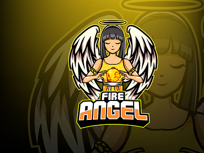 Fire Angel Mascot Logo Design branding design fire angel graphic design illustration logo mascot logo design typography ui ux vector web design