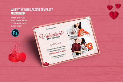 Valentine Day Mini Session advertising flyer card template editable marketing marketing template mini session mini session valentines photography marketing photoshop template printable valentine day valentine day marketing valentine flyer valentine marketing valentine mini session valentine photography valentines card template