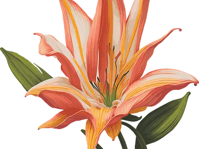 Lily Flower Realistic 3d abstract art aesthetic aesthetic print aesthetic printable aesthetic wall art artist branding design graphic design illustration logo motion graphics realistic ui