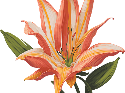 Lily Flower Realistic 3d abstract art aesthetic aesthetic print aesthetic printable aesthetic wall art artist branding design graphic design illustration logo motion graphics realistic ui