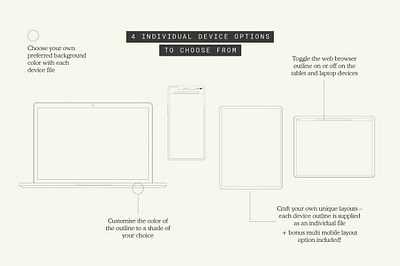 Minimal Outline Device Mockups branding mockup browser mockup contemporary design ipad mockup laptop mockup minimal minimal devices minimal outline device mockups minimalist outline device outline ipad outline laptop outline mockup presentation showcase social media mockups website website presentation