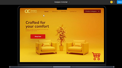 Designer Armchair App animation branding graphic design motion graphics ui