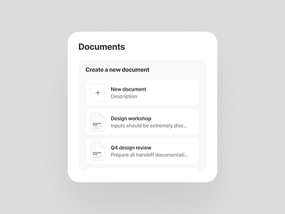 Create new document app app design branding clean create design document light minimal minimalist modal new platform popup saas ui ux web web design white