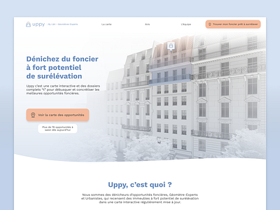 Uppy - The interactive map to find building raise opportunities brand branding copywriting landing microcopy ui ux