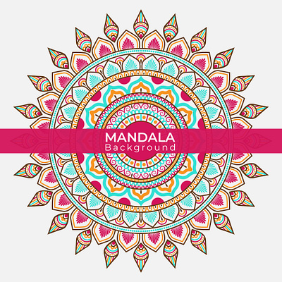 Colorful mandala design. art background colorful creative design digital graphic design illustration mandala modern pattern seamless vector