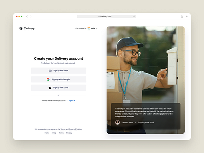 Create account page buttons create account login login design login page minimal modern product design register sign in sign up ui ui design ux design web design web login website design