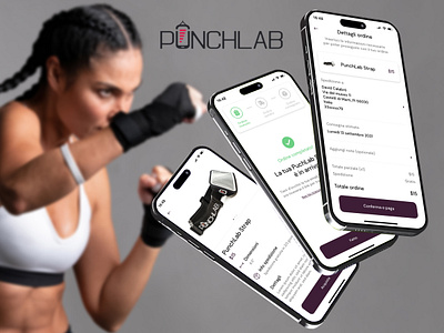 Punchlab Strap buying process | App UX UI 3d adobe animation app boxe branding design figma fitness graphic design illustrator photoshop prototype ui user flow user interface ux website wireframe xd