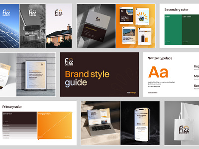 Brand Guideline brand guideline branding color palette design elements energy letterhead style guide typography website
