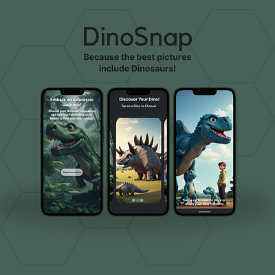 DinoSnap app dinosaur graphic design