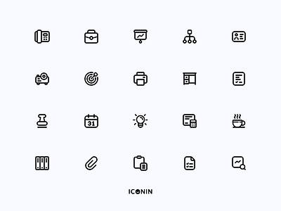 Office Icon Set app icons flat icons icon icon pack icon set iconin iconography icons iconset illustration line icon line icons office icon office icon set