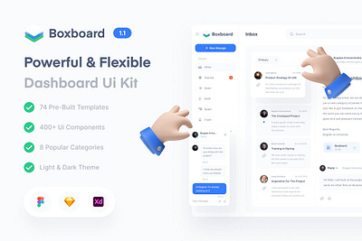 Boxboard Dashboard Ui Kit authentication boxboard boxboard dashboard ui kit cadas dashboard ui kit dashboard dashboard ui kit design education job search mail platform social media template template themes ui ui8 user user interface user interface design ux