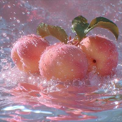 peach and water branding graphic design logo motion graphics ui