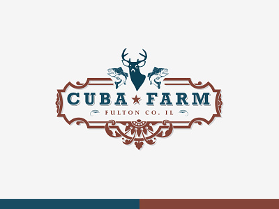 Logo Design - Cuba Farm brand design branding deer logo farm logo fishing fishing logo hunting hunting logo logo logo design outdoors logo star logo