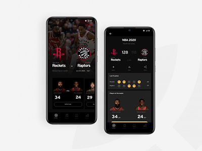 Basketball App mobile motion design ui