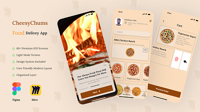 CheesyChums 🍕 animation design figma food mobile app mockup pizza prototype sketch ui ui ux