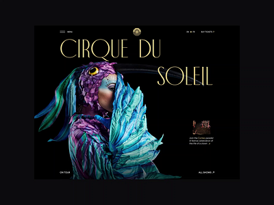 Cirque du Soleil animation cirque design ui ux
