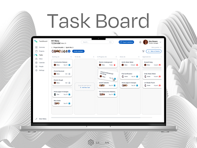 Task Board dashboard hr task task menegement tracking ui user interface website