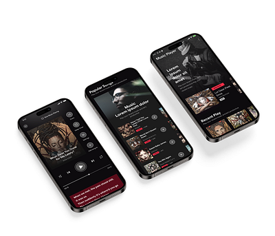 Music Player App app design freelance music ui ux