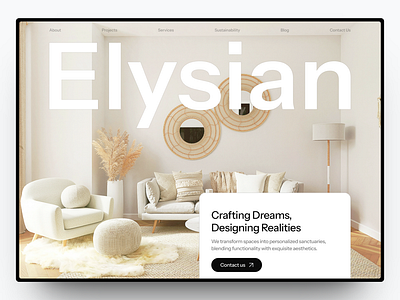 Elysian - Interior Design Firm Website architeture branding design graphic design interior landing page studio ui web design website