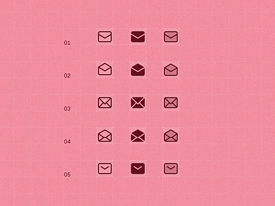Envelope/Mail Icons - Day #23 - DaretoShare24 app daretoshare daretoshare24 design icon iconography ui ui icon web design
