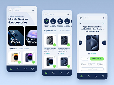 E-Commerce App Design app application buy cart creative design device e commerce electronic inovative inspiration iphone mobile online product category purchase shop smart watch tablet ux ui