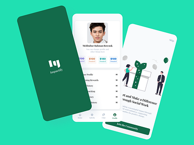 Donation Mobile App UIUX app branding donation donation app donation tracking impacify mobile app mobile app ui mobile ui onboarding screen profile page profile screen projects social app social mobile app ui ui design uiux uiuxdesign ux
