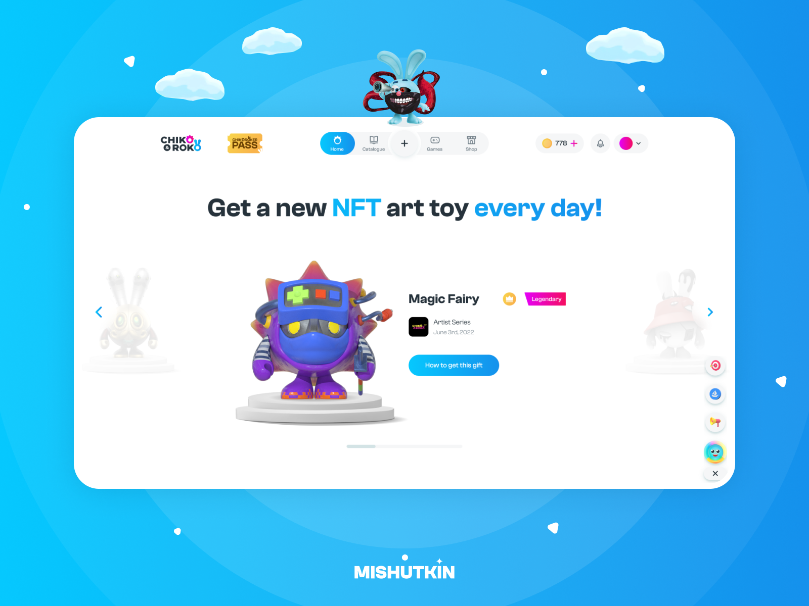 UI/UX design NFTs platform 3d animation blockchain cartoon clean crypto interface design minimal motion motion graphics nft ui ui design uiux ux ux design web web 3 web design