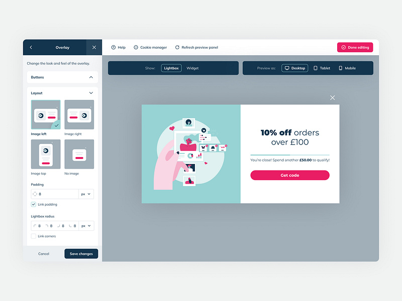 Theme editor for SaaS platform app figma platform productdesign saas software themebuilder ui uidesign ux uxdesign