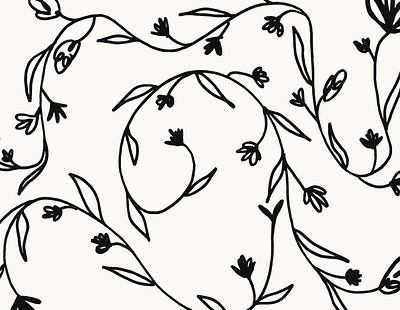Black and White Vine Pattern brand design brand pattern branding branding inspo branding pattern floral pattern flower pattern flower vine pattern graphic design illustration logo pattern pattern design