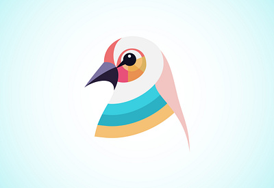 Geometric bird logo geometric