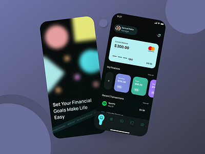 Finance Management App 😎 app dark darktheme finance fintectapp minimal design product ui ux