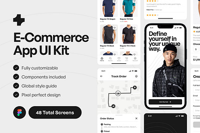 E-Commerce App UI Kits for Figma application template e commerce app ui kits for figma ecommerce ecommerce templates ios ios app ios app design ios template screen screen mockup template ui and ux ui design ui mockup ui template ui ux user experience design user interface user interface design