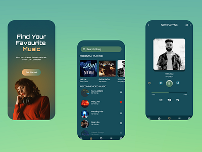 Music App UI/UX design app design design ui ux