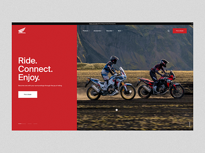 Honda Powersports - Design concepts concepts design honda motorbikes powersports ui ux web design website