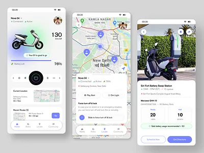 EV Scooter Charging Booking App designer ev figma scooter uidesign