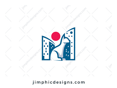 Cat Buildings Logo branding buildings cat construction design development graphic design logo pet realty vector