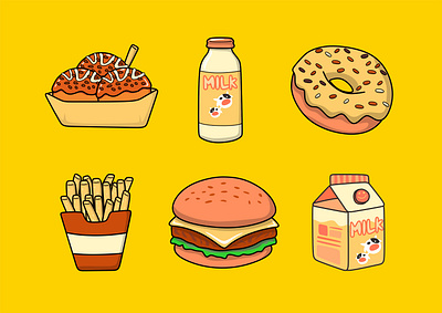 Food Illustration cartoon design food graphic design illustration vector