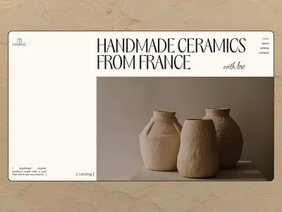 WEBSITE CONCEPT - handmade ceramics branding ceramics design e commerce handmade illustration landing logo online store ui web design web designer website