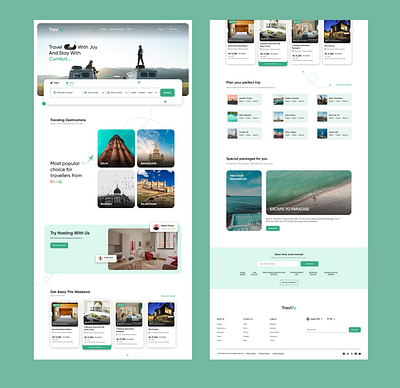 Travifly ( Flight & hotel booking ) flight booking hotel booking website landing page ui uiux user interface design visual design web design