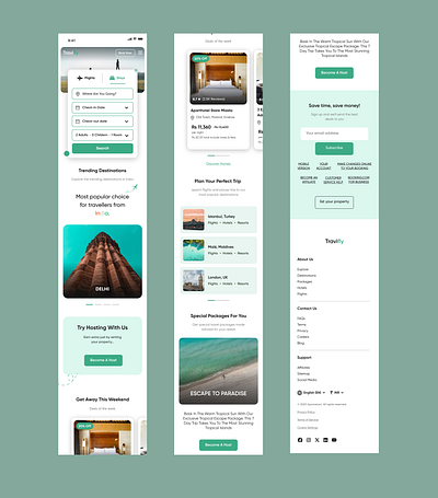 Responsive design ( travifly ) hotel booking responsive design ui uiux visual design website design