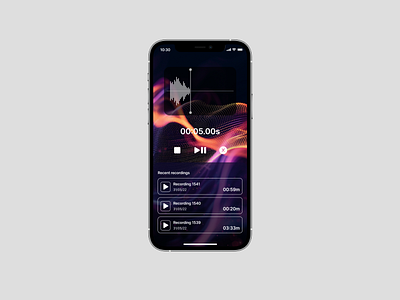 Sound recorder - Day 74 #DailyUIChallenge challenge dailyui dailyuichallenge ui