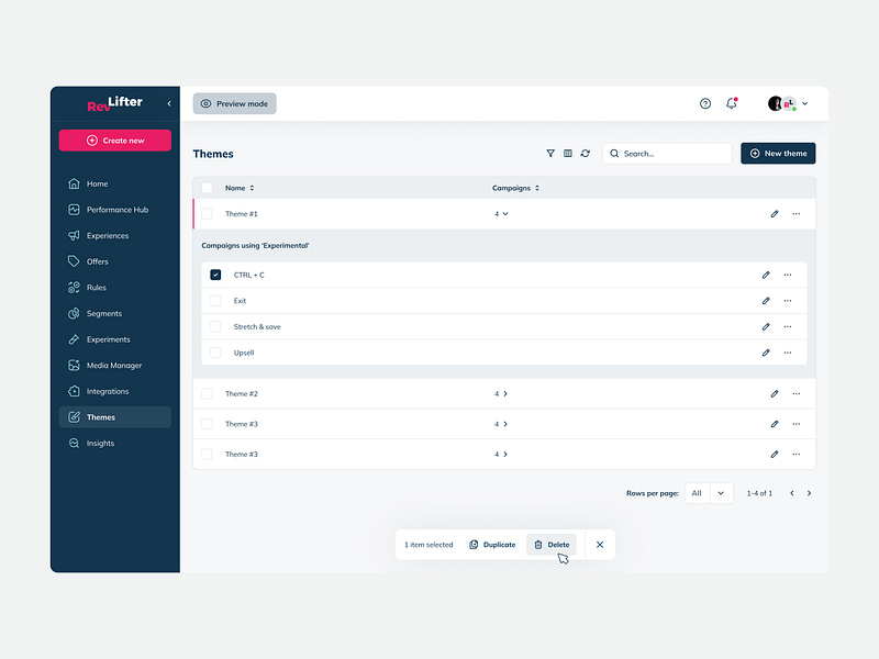 Table & bulk controls for SaaS platform app figma overlay platform productdesign saas software table ui uidesign ux uxdesign